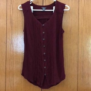 Dark red Eddie Bauer Thistle tank top, sz M
